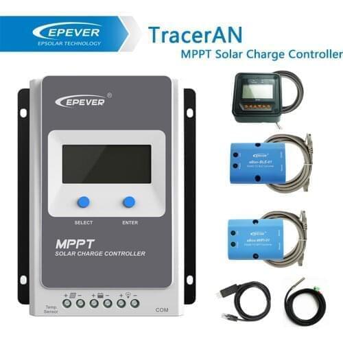 EPEVER Tracer MPPT 30A Solar Charger Controller LCD 12V24V PV100V Auto High Efficiency Regulador Solar 3210AN