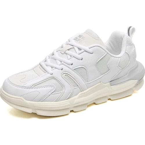 New Fashion Mesh Sports Shoes Round Toe Non-slip Summer Breathable Lightweight Running Casual Shoes Mens Shoes