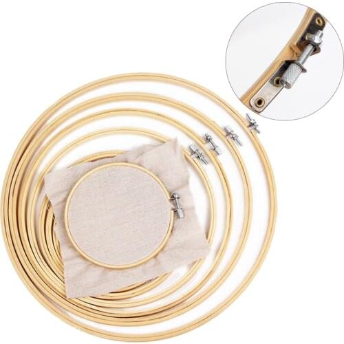 5 Size Embroidery Hoop Embroidery Round Machine Bamboo For Cross Stitch DIY Household Craft Sewing Needwork Tool