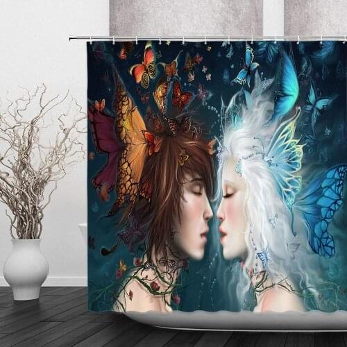Forest Fairy Tale Prince Princess Love Kiss Romantic Halloween Bathroom Decoration