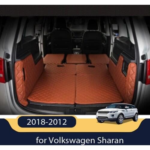 Best mats! Special trunk mats for Volkswagen Sharan 2018-2012 waterproof boot carpets cargo liner for Sharan 2015,Free shipping