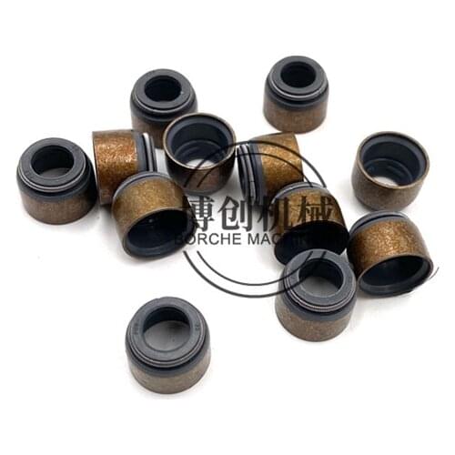 Free shipping for Doosan Daewoo DX DH 225 275 300 -5 -7 -9 Valve oil seal D1146 engine valve oil seal 12 sets