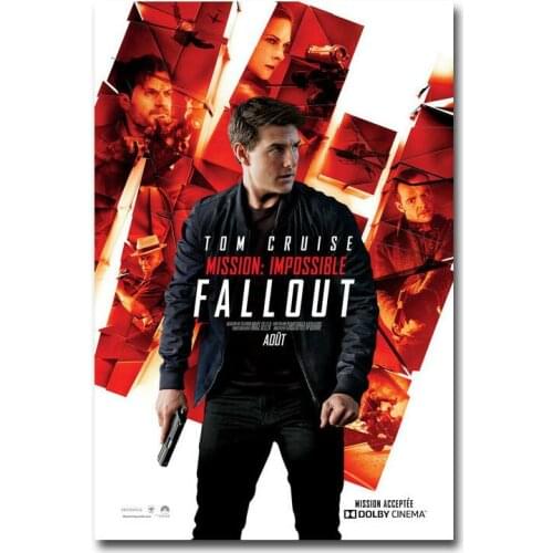 Mission Impossible Fallout Movie Silk Cloth Poster Art Bedroom Decoration
