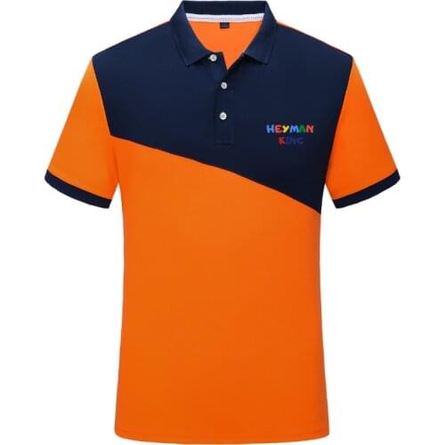 HEYMAN KING New Man Polo Shirt Mens Casual printing Quick dry Polo shirt Men Short Sleeve High Quantity polo men