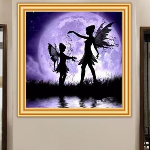 5D DIY Diamond Painting Butterfly Fairy Cross Stitch Kit Full Drill Dimond Embroidery Rhinestone Mosaic Art Picture Home Decor