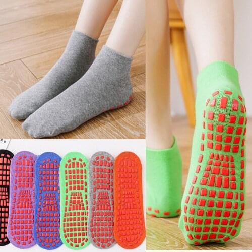 5 Pairs Pack Trampoline Socks For Adult Home Sport Socks Cotton Anti-Slip Breathable Floor Socks Yoga Socks Foot Massage -40