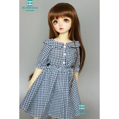 BJD doll clothes fits 1/4 bjd doll Fashion black and white plaid