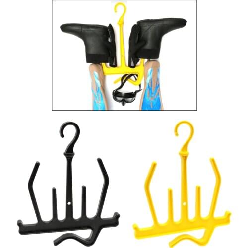 PP Diving Hanger Suit Boots Fast Drying Drain Hangers Surfing Wetsuit Gear Swimming Wetsuit Hanger Black/Yellow