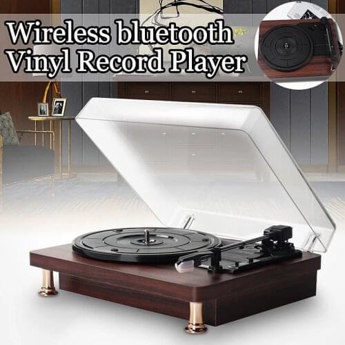 Vinyl Record Player Turntable Playback Gramophone Retro Record Player 33 45 78 Speed Bluetooth Playback turntable player