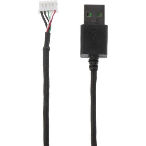 QX2B Durable Nylon Braided Line USB Mouse Cable Replacement Wire for razer DeathAdder Elite Wired Gaming Mouse