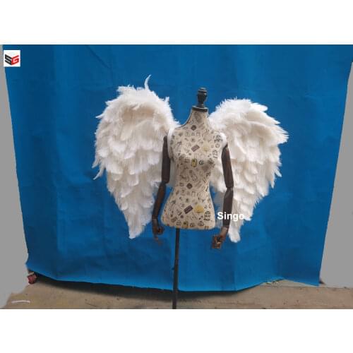 Adults Luxurious Creative Boudoir Photography Props High Quality White Natural Ostrich Feather Angel Wings Beautiful Home Decor