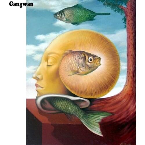 Diy,Diamond Embroidery,fantasy portrait,5D,Diamond Painting fish,Stitch Cross,3D,Diamond Mosaic,Decoration home,art,rhinestones