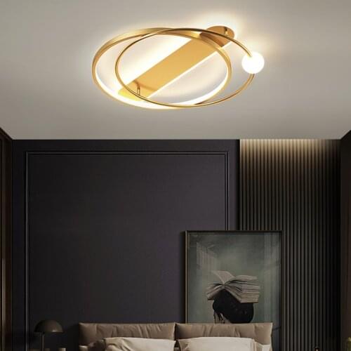 LED Circle Ceiling light for Bedroom Kitchen Dining room Living room Ceiling lamp White&Black&Gold frame Aluminum fixtures