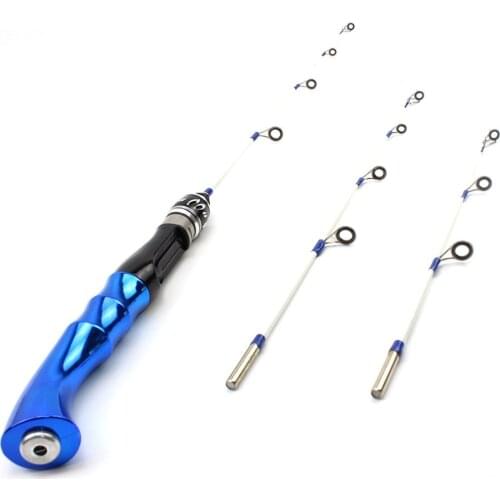 Winter Ice Fishing Rod Lightweight Solid Glass Fiber Carbon Fiber 30CM 40CM 50CM Multi-section Fishing Rod bin-21