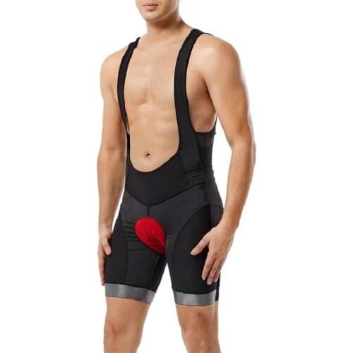 Mountain Biker Strappy Shorts Sweat-sucking Ironman Triathlon Jumpsuit Mountain Biker Strappy Silicone Pants Cycling Bib Shorts