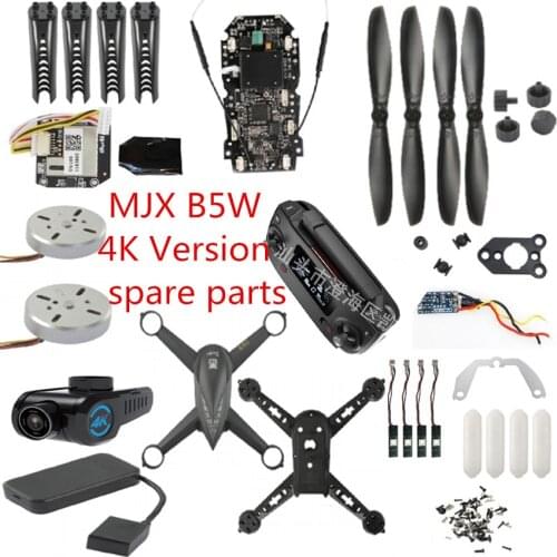 MJX B5W 4K Bugs 5W 4K RC Drone Spare parts motor propeller blade body shell receiver ESC remote control charger etc