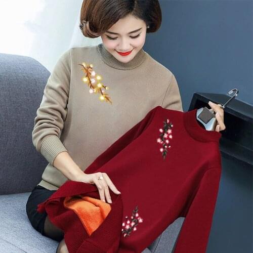 Plus Size Womens Clothing Embroidered T-shirt