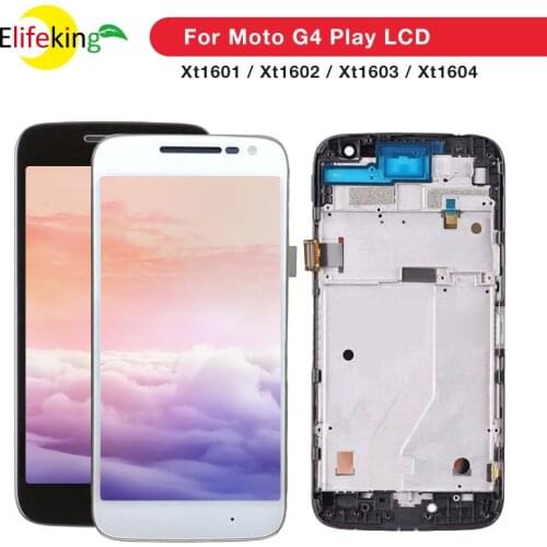 For Motorola MOTO G4 Play Xt1601 Xt1602 XT1603 Xt1604 LCD Display + Touch Screen Digitizer Assembly With Frame Free Shipping