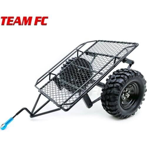 1set Axial SCX10 1/10 Metal Hitch Mount Trailer Simulation Trailer 220*205mm for RC Crawler Car 90046 TRX4 D90 TAMIYA CC01 S223