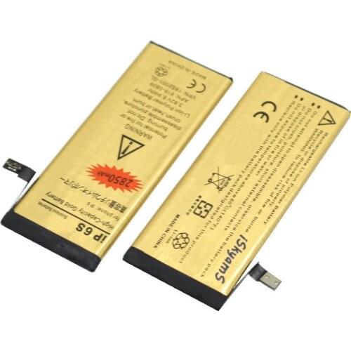 100pcs /lot 3.82V 2850mAh 0 cycle High Quality Gold Replacement Battery For iPhone 6S i6S Internal Replacement Battery