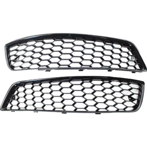 2 pieces of black underside grille durable front bumper grille decorative cover replacement for Audi A3 8P 09-13 Racing Grills