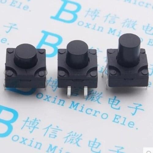 20PCS Waterproof button switch pin 12*12*6/7/7.5/8/8.5/9/9.5/10/10.5/12 Dust-proof tact switch DIP plug-in 4P button