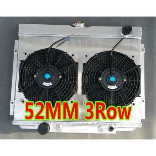 3ROW Aluminum Radiator + Shroud + Fans for 1967-1970 Ford Mustang Ranchero/Torino Mercury Cougar XR7 5.0/5.8/6.4/7.0L V8 AT/MT