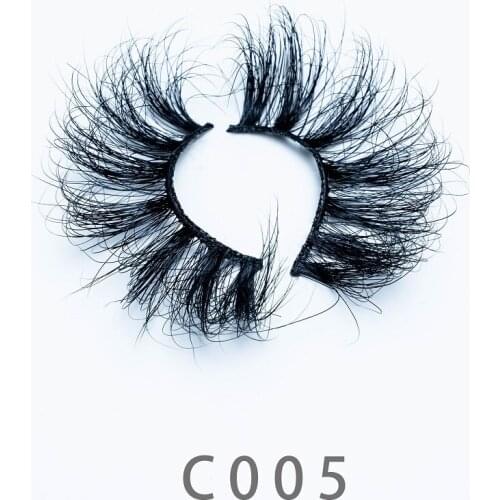 30mm C05 5D Real Fluffy Soft Long Mink Lashes Wispy Volume Natural Long Strip Eyelashes Cross False Makeup Eyelashes Eye Lashes