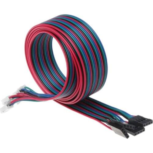 4pcs 100cm 4pin Stepper Motor Cables XH2.54 Terminal Wire For 3D Printer NEMA 17 Stepper Motor
