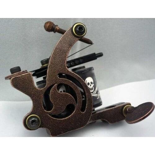 5Pcs/lot Professional Handmade Tattoo Machine 10 Wrap Coils Iron Cast Frame Custom Tattoo Gun For Liner Shader HTM-6234