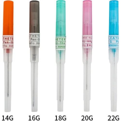 50PC I.V. Catheter Sterilized Tattoo Piercing needles tool U pick 14G,16G,18G,20G,22G with Box Free Shipping
