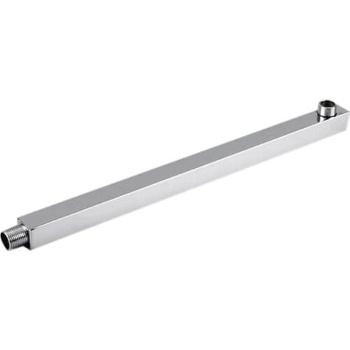 ABKM Hot 40 Cm Square Shower Arm Extension Arm Wall Mount For Rain Shower Head Shower Rod Rainfall Shower Head Arm Chrome