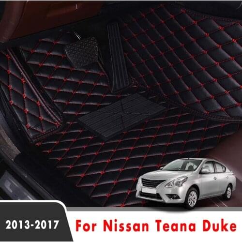 Car Floor Mats For Nissan Teana Duke 2017 2016 2015 2014 2013 Artificial Leather Carpets Foot Pads Custom Interior Accessories