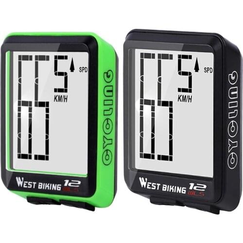 Large Screen Wireless Bicycle Computer Waterproof Bike Speedometer Stopwatch with Backlight Bike Bicycle Speedometer