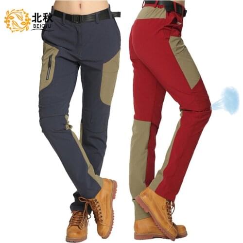 Spring Autumn Men Women Outdoor Camping Hiking Trekking Knicker Frivolous Quick-drying Pants Motion Mountaineering Long Trousers
