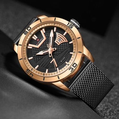 Watches Men’s Brand Top Luxury NAVIFORCE Men Watch Stainless Steel Waterproof Quartz Date Display Wrist Watch Relogio Masculino