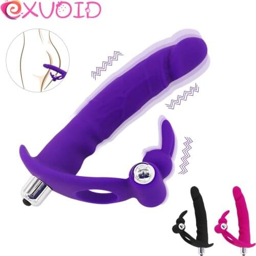 EXVOID Clitoris Stimulate Penis Ring Dildo Double Vibrator Sex Toys for Couples Anal Plugs Vibrator Prostate Massager Sex Shop