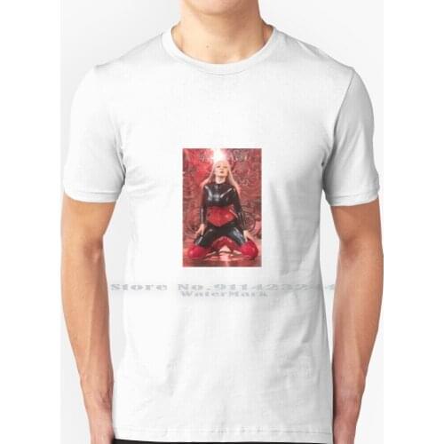 Fetish Woman In Latex T Shirt 100% Pure Cotton Femdom Dominatrix Mistress Chastity Slave Pain Dominatix Latex Leather Hot Sexy