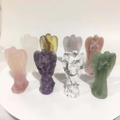 Hot Sale! Natural Gemstone Crystal Angles For Gift YHM