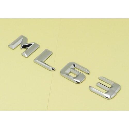 Chrome Number Letters Trunk Emblem Sticker for Mercedes ML Class ML63