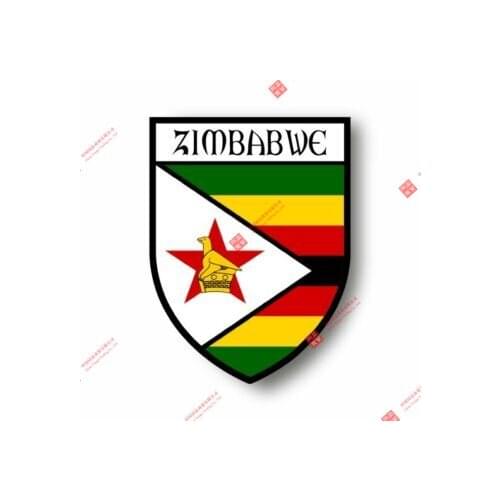 Interesting Stickers Decal Souvenir Vinyl Car Shield City Flag World Crest Zimbabwe Car Window Body Decorative Stickers