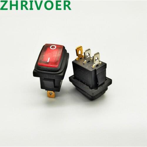 KCd1 12V / 220V LED Waterproof Rocker Switch 3-pin 10A / 250V IP67 Button Switch Rocker Boat Type Switch