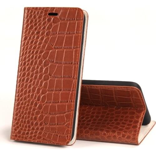 Leather Flip Phone Case For Samsung J3 J4 J5 2016 J6 Prime J7 2018 case Cowhide Crocodile Texture Card slots Cover