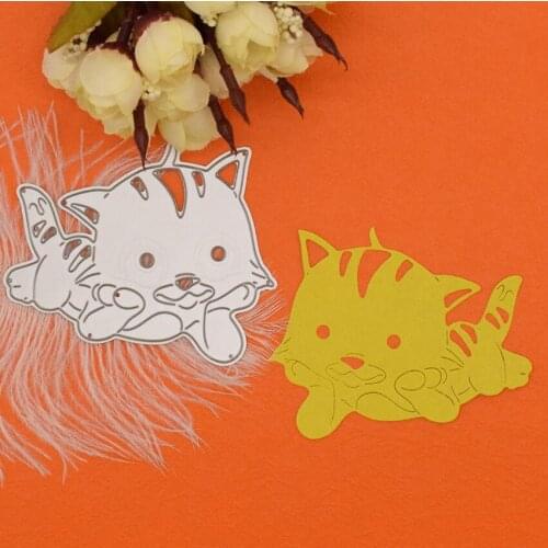 Cute Cat Animal Metal Cutting Dies Stencil for DIY Scrapbooking Photo Album Paper Cards Decorative Crafts Diecuts New