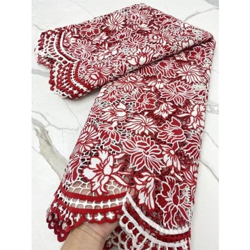 Nigeria Lace Fabric For Wedding Latest African Cord Laces 2021 High Quality French Guipure Lace Fabric For Dress NI5539