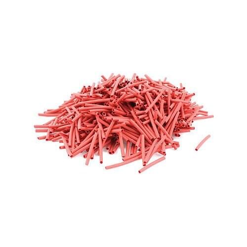 Red 1.5mm Dia 2:1 Polyolefin Heat Shrink Tubing Shrinkable Tube 30mm 650pcs