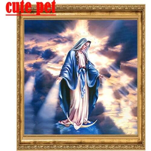 Religion Virgin Mary Mosaic DIY Diamond Painting Wallpaper Art Decoration full diamond Cross Stitch diamond painting No Frame