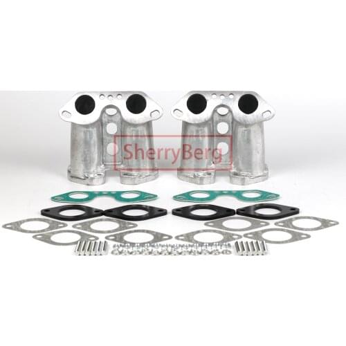 SherryBerg FAJS Twin DUAL INTAKE MANIFOLDS KIT FOR PORSCHE 914 WEBER IDF DELLORTO DRLA EMPI NEW carbuettor CARB CARBURADOR CARBY
