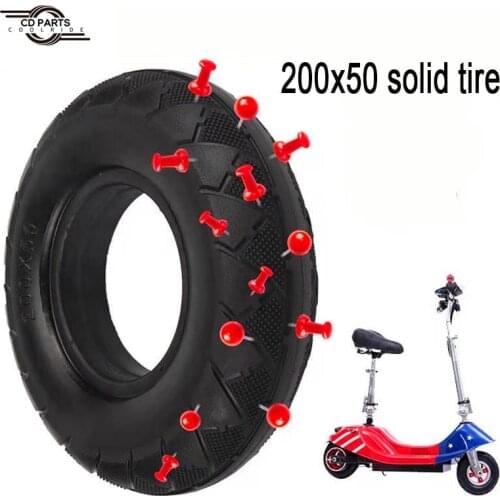 Super quality Solid Tubeless Tire 200 x 50 (8x2) solid/foam filled tire 200*50 for Razor E100 E125 E200 Scooter 200*50 tyre
