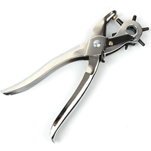 1Pcs Revolving Steel Punch Plier Pliers Belt Hole Puncher Multi Purpose Durable for Watch Band Belt
